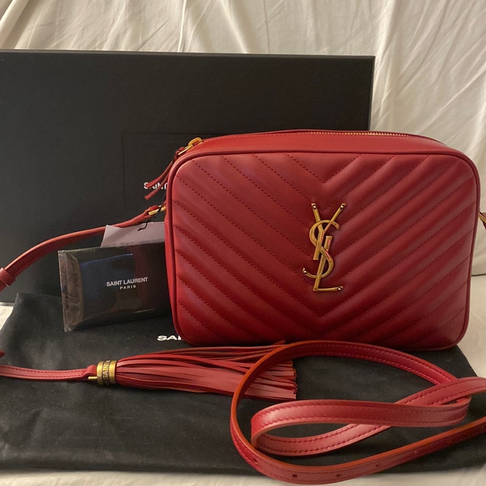BNIB YSL Lou Lou Camera Bag in Quilted Leather